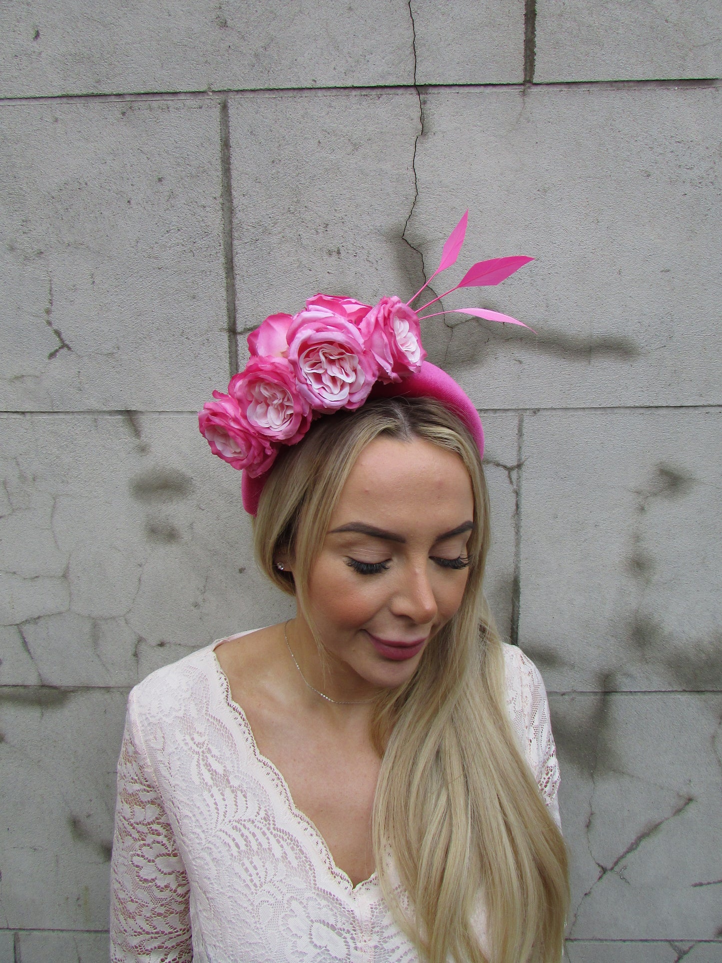 Pink Peony Flower Headpiece