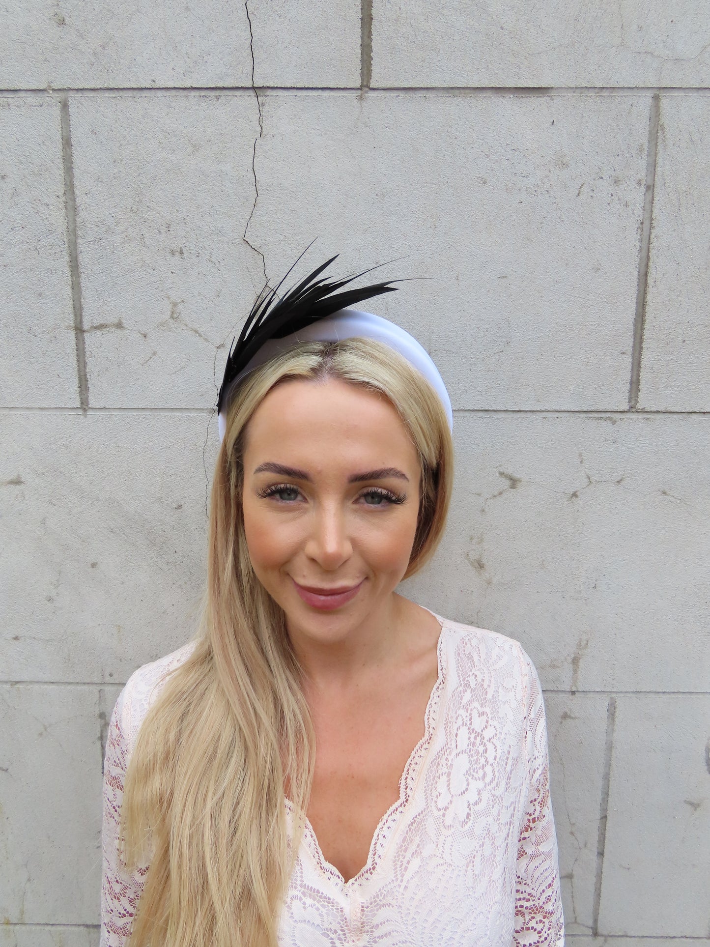 Black & White Feather Fascinator Headband