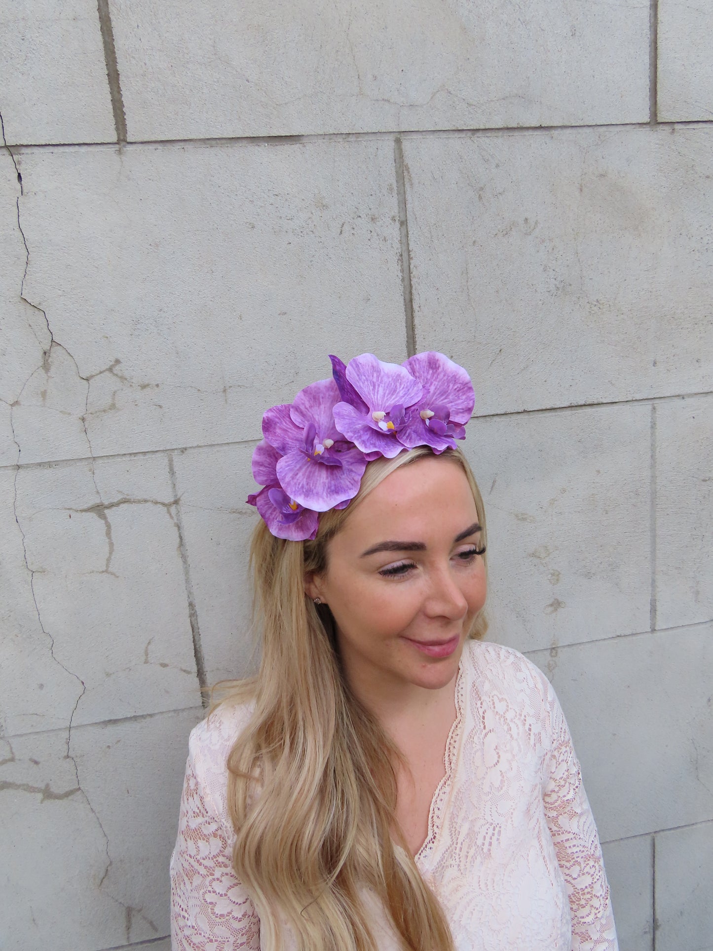 Purple Orchid Flower Fascinator