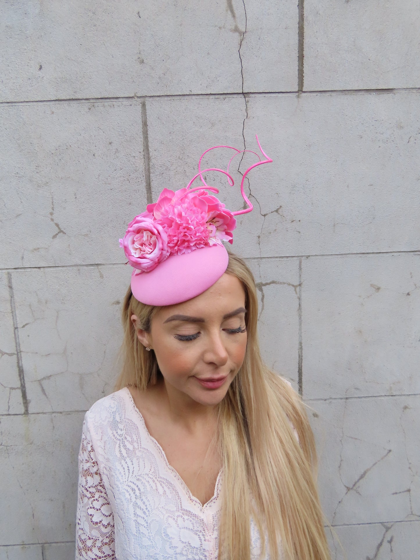 Baby Pink Pillbox Hat Fascinator