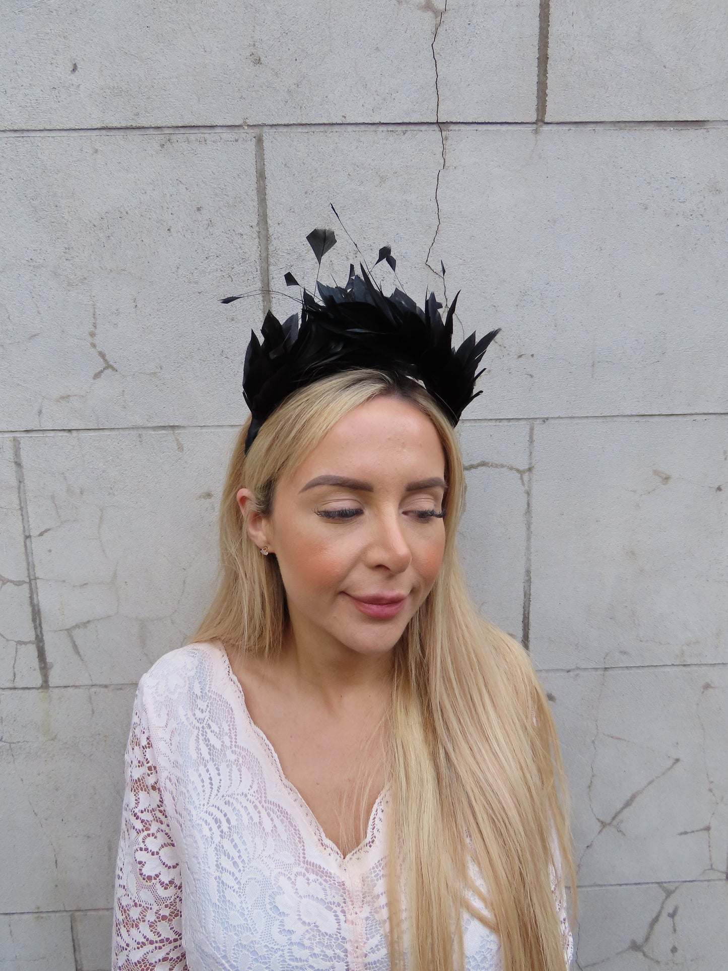 Black Feather Crown Fascinator