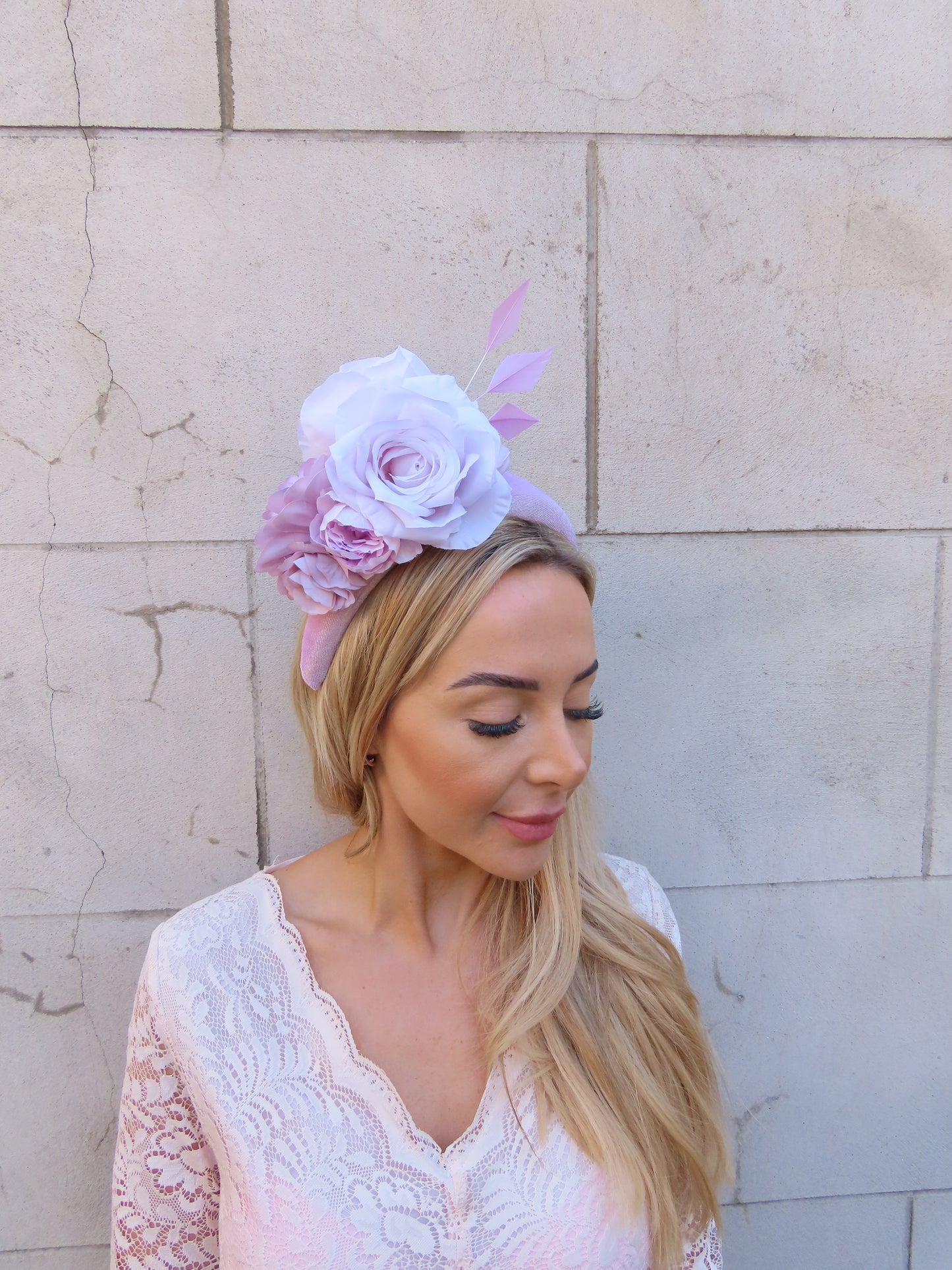 Pale Lilac Flower Fascinator Headband