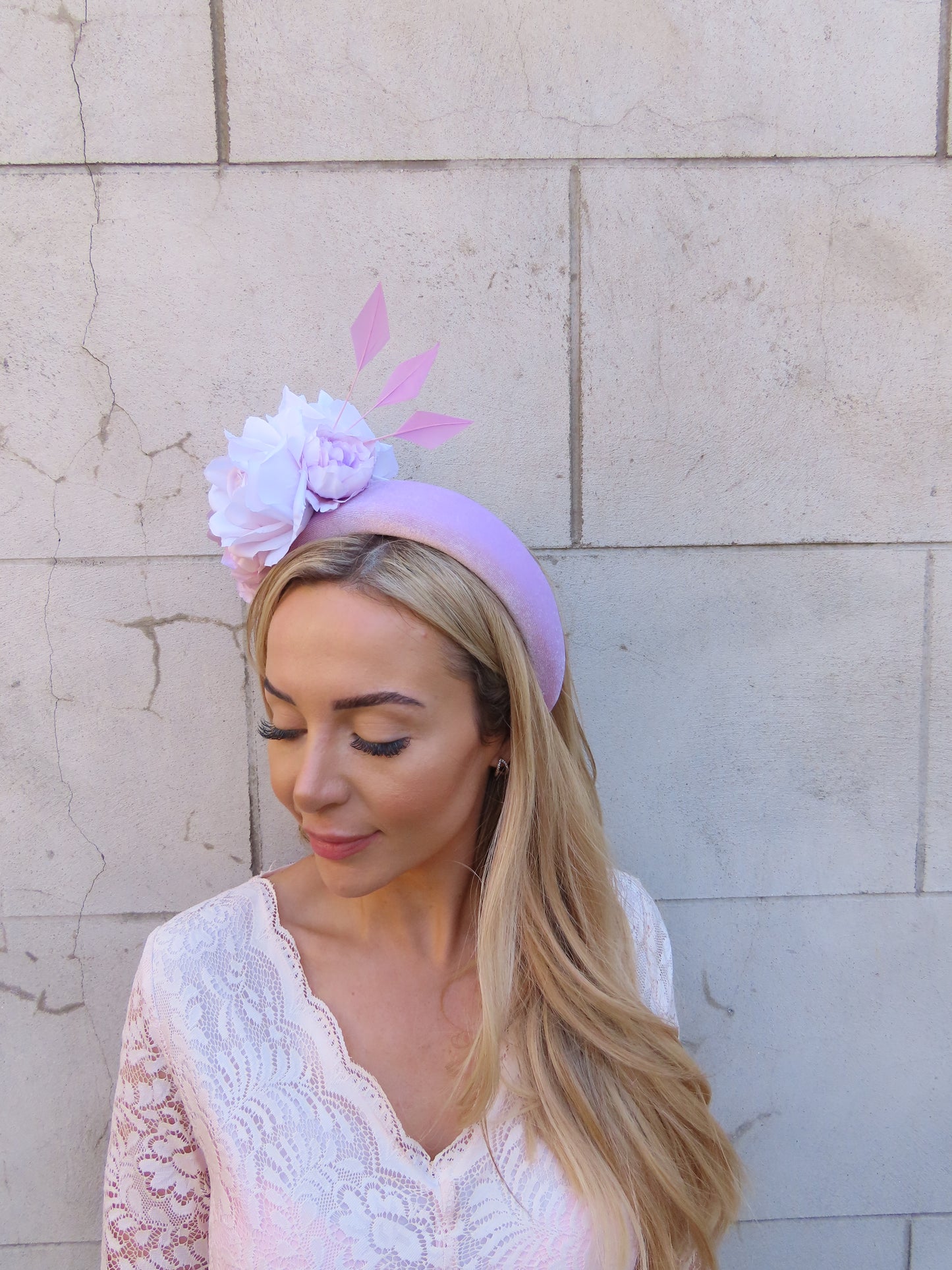Pale Lilac Flower Fascinator Headband