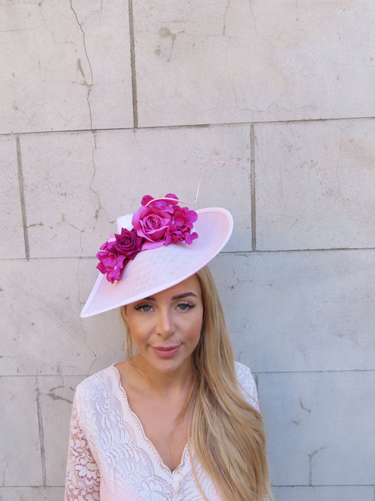 Blush & Magenta Flower Teardrop