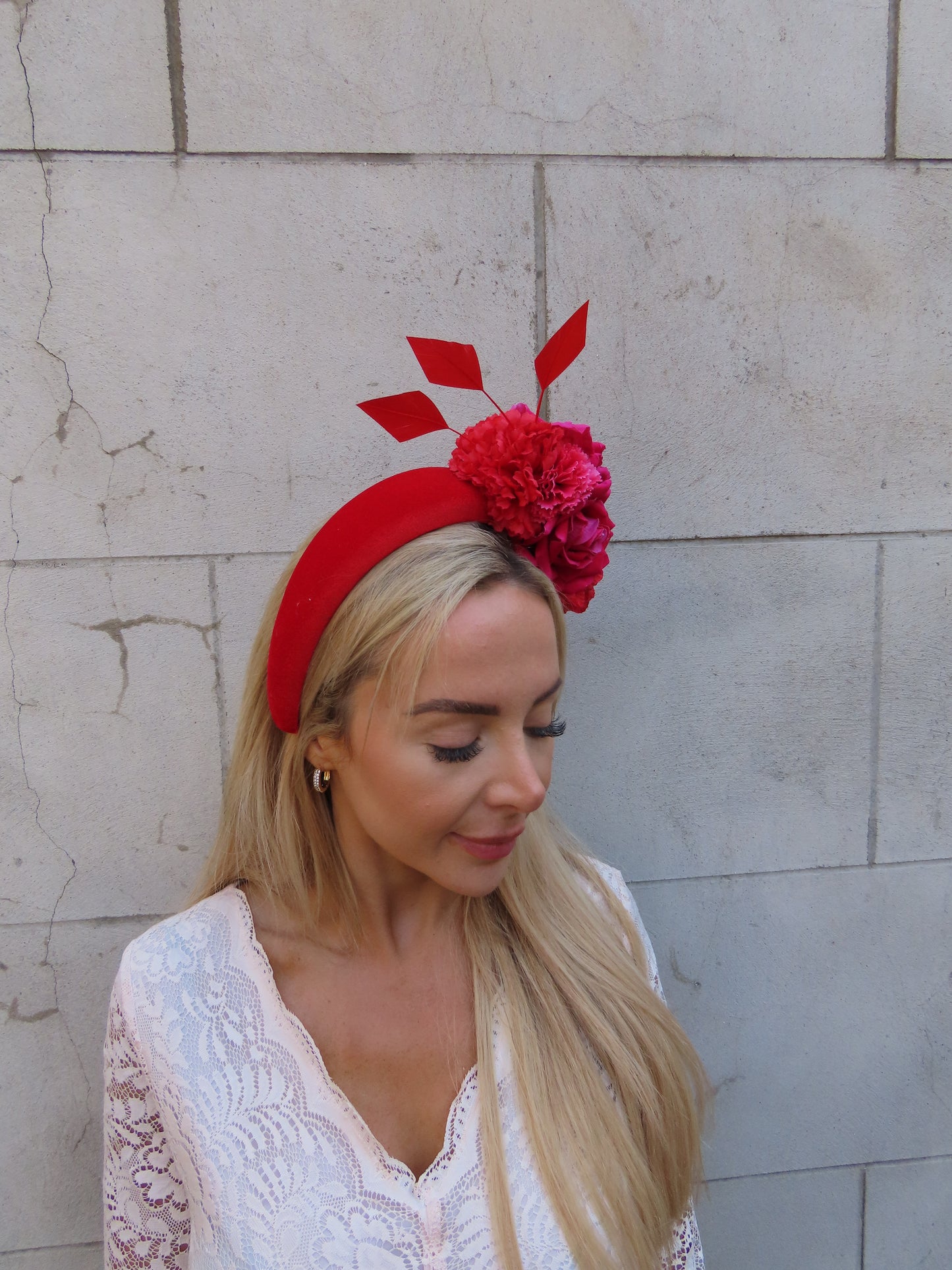 Red & Pink Flower Headpiece