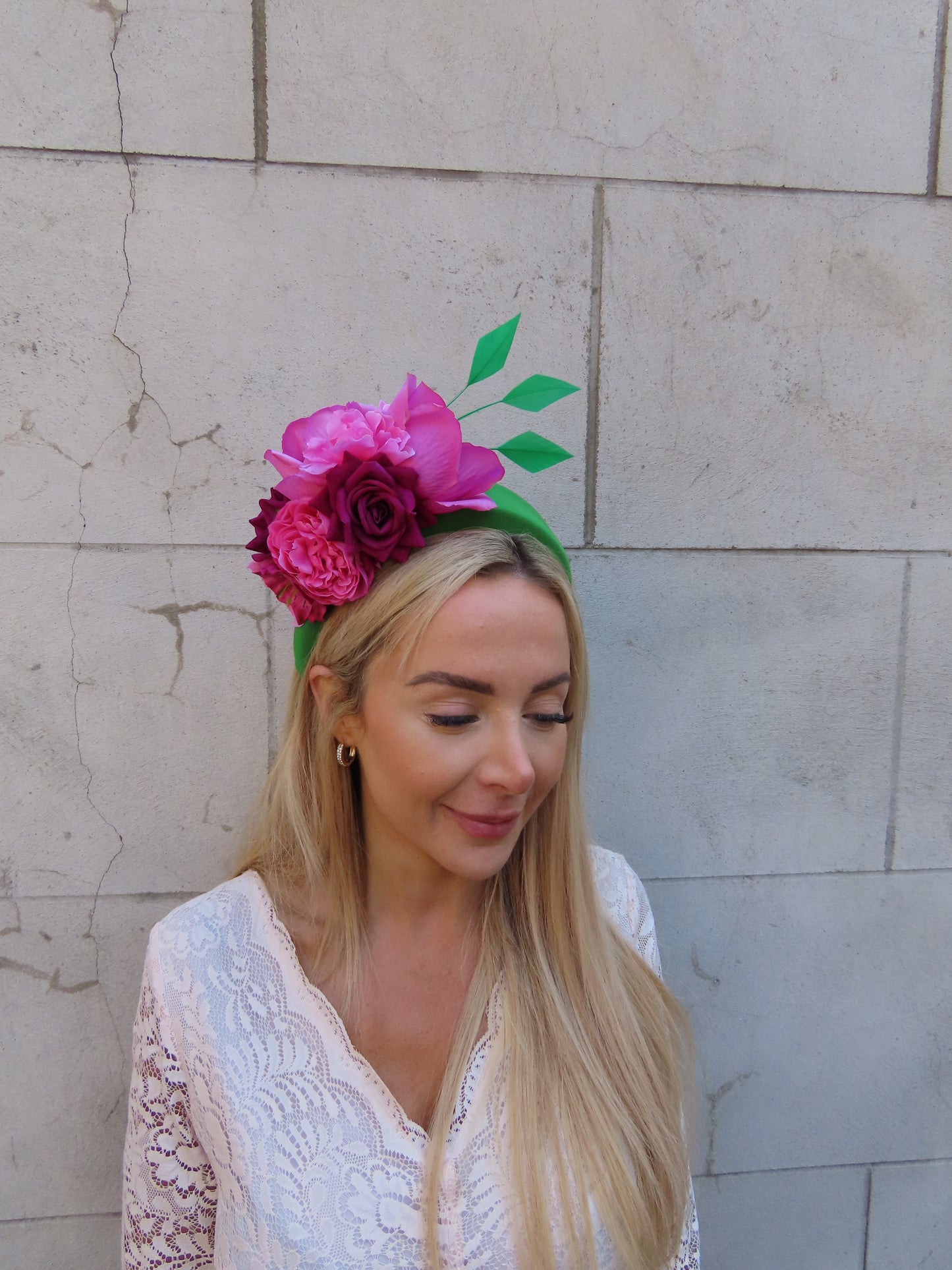 Emerald & Magenta Floral Headband