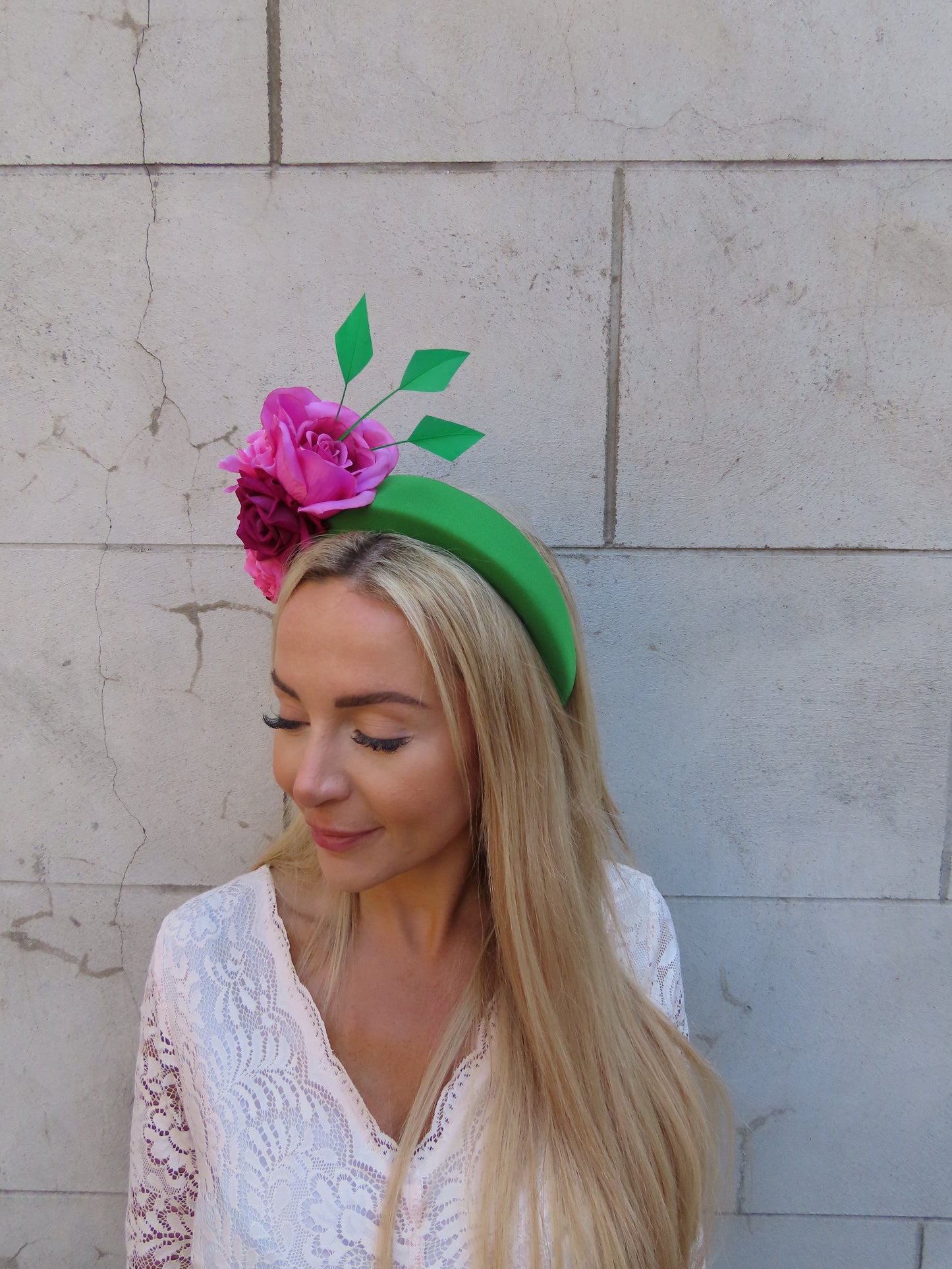Emerald & Magenta Floral Headband