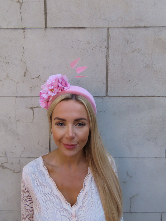 Light Baby Pink Mauve Flower Headband