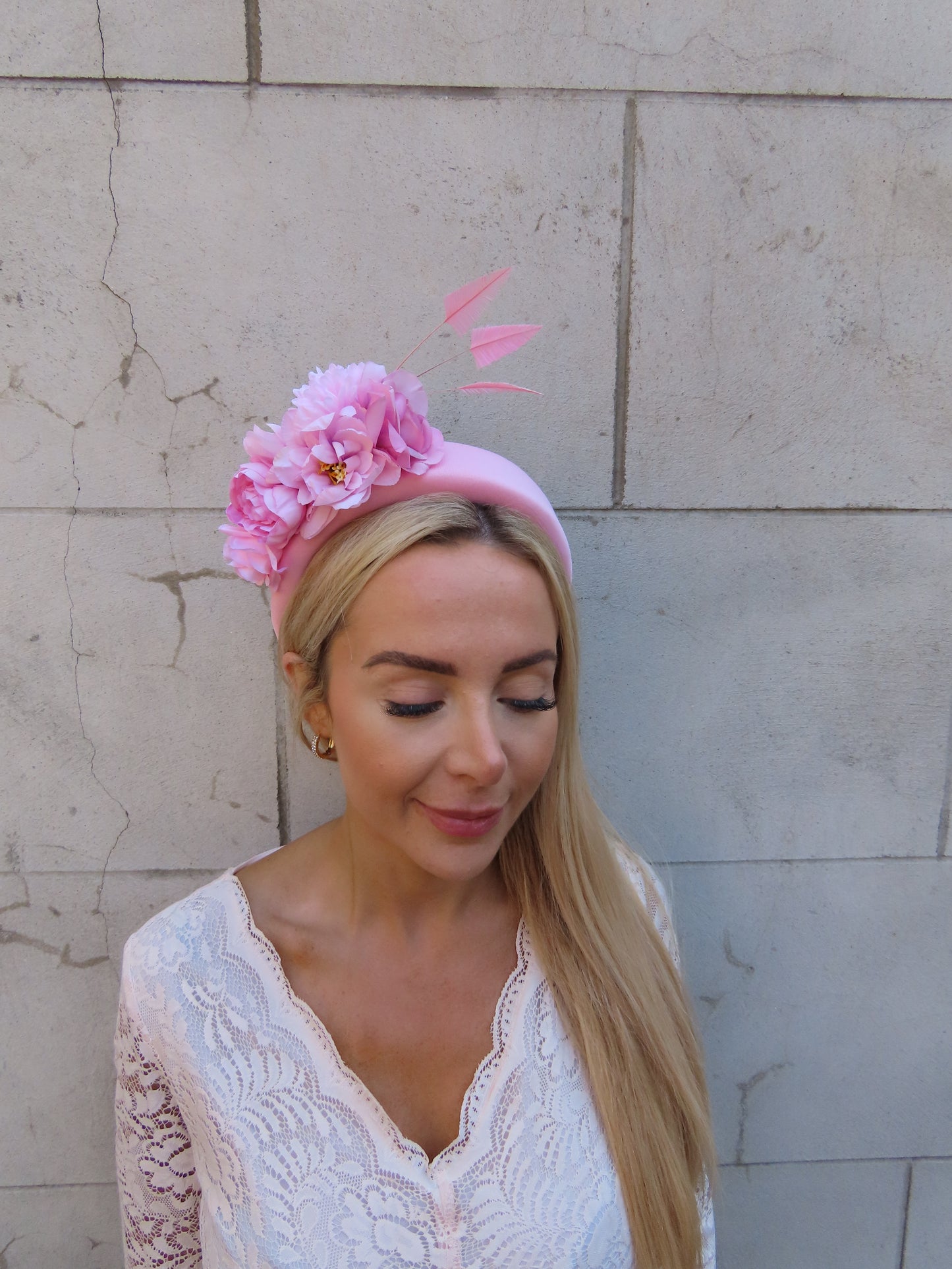 Light Baby Pink Mauve Flower Headband