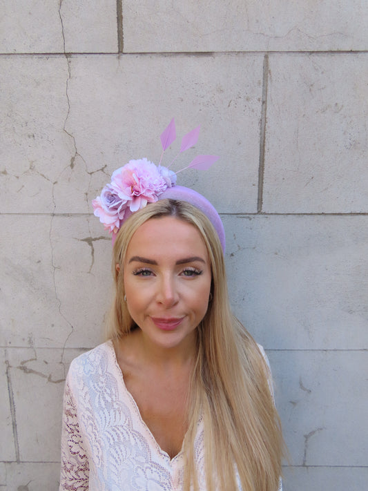 Lilac Mauve Pink Flower Headpiece