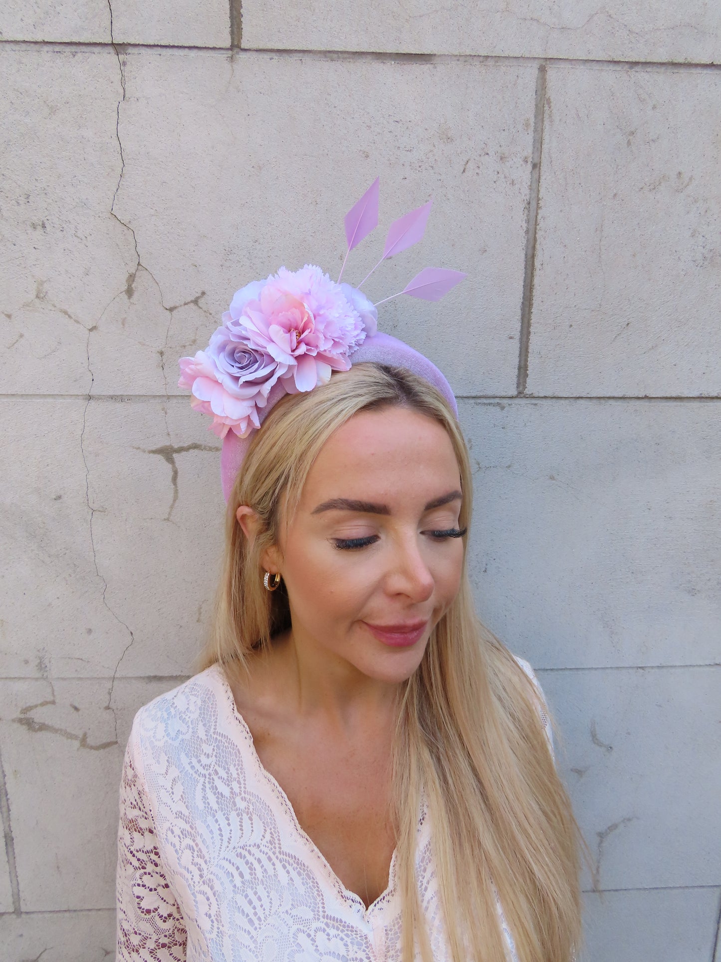 Lilac Mauve Pink Flower Headpiece