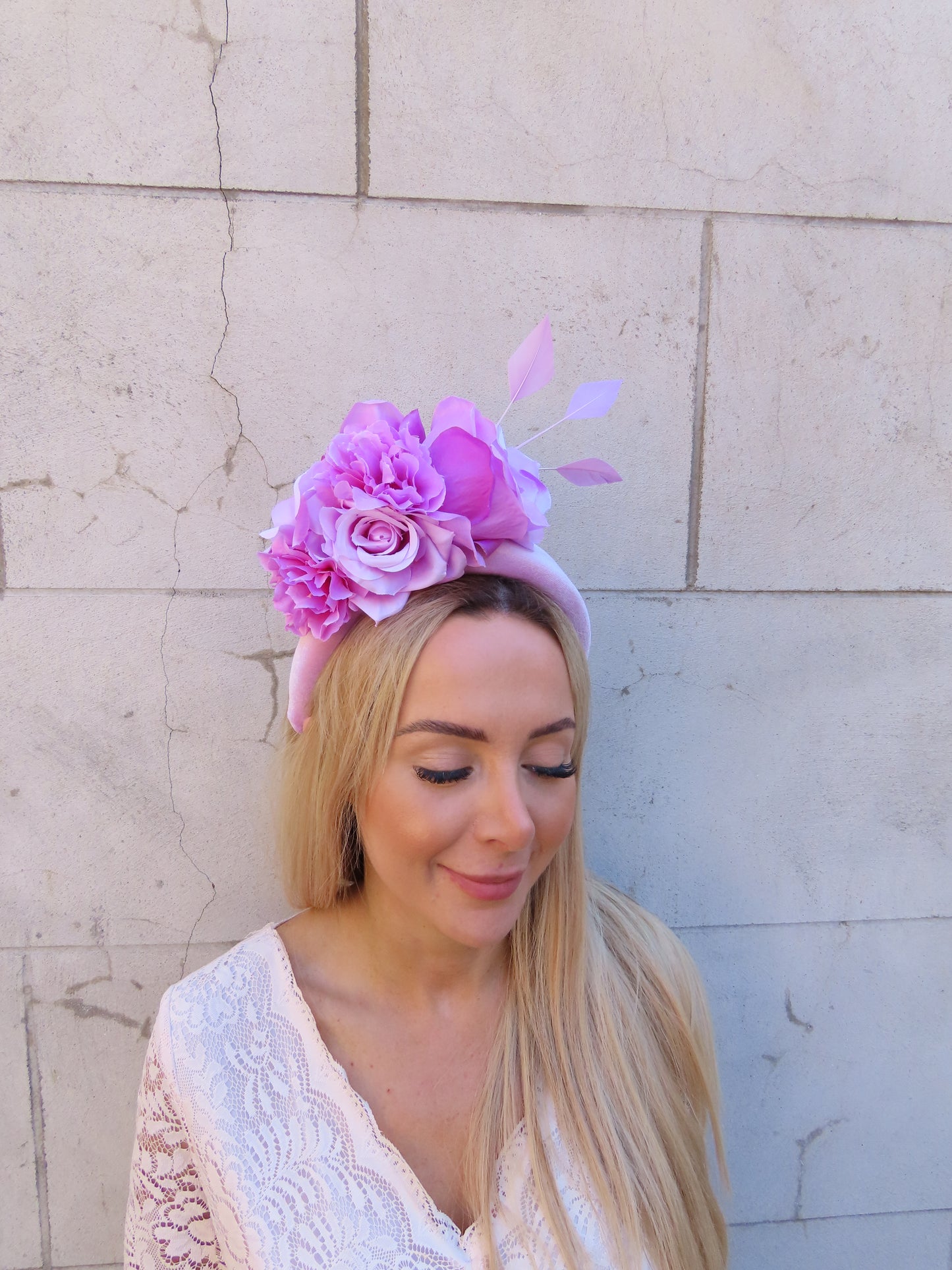 Lilac Mauve Flower Fascinator Headpiece