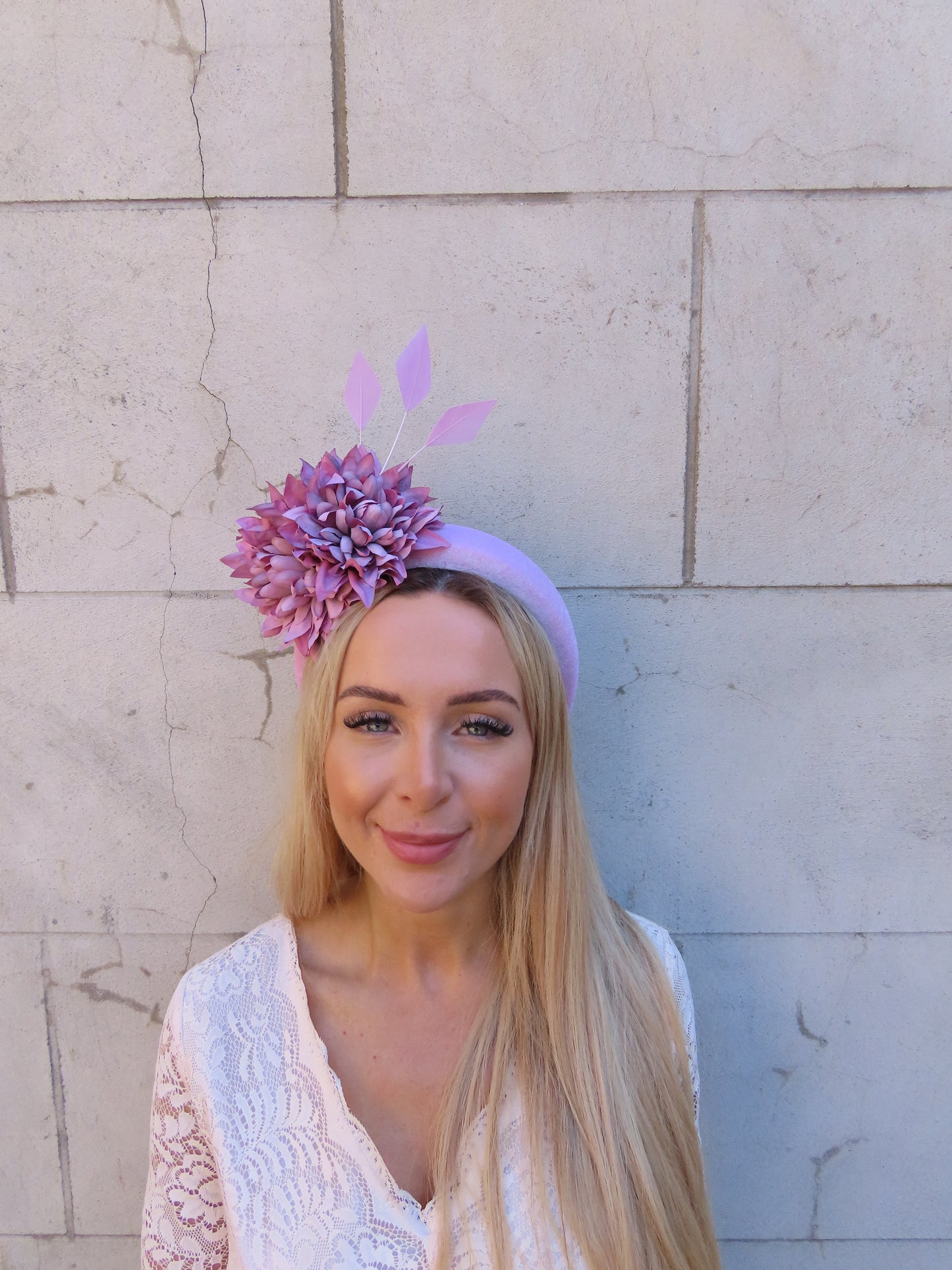 Lilac & Mauve Flower Fascinator Headpiece