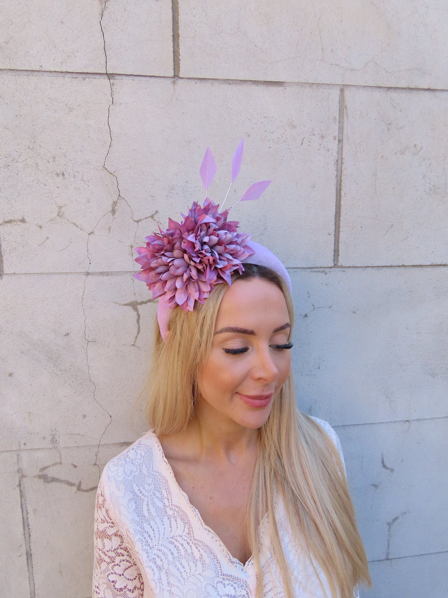 Lilac & Mauve Flower Fascinator Headpiece