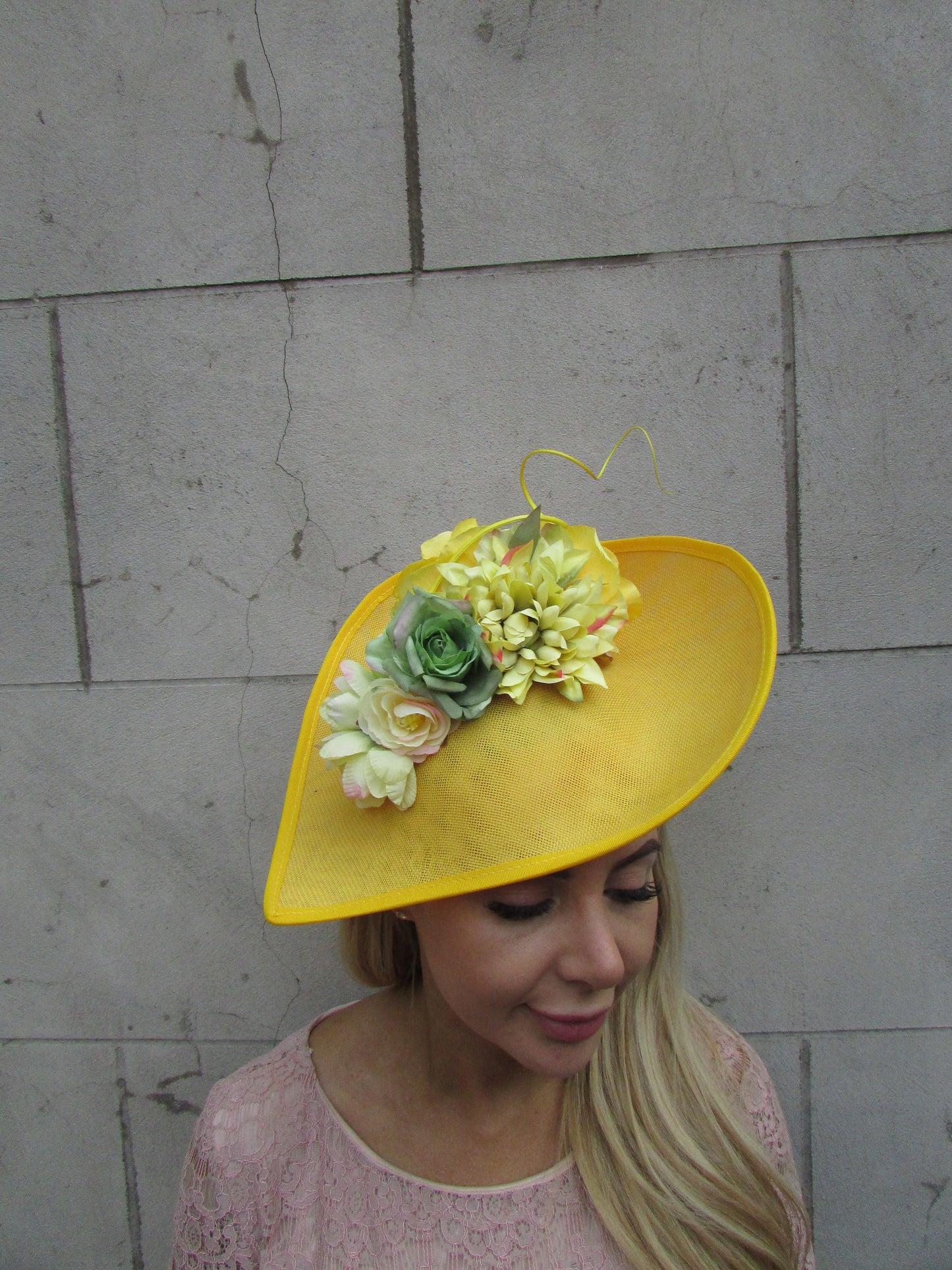 Yellow Chartreuse & Green Teardrop Hat