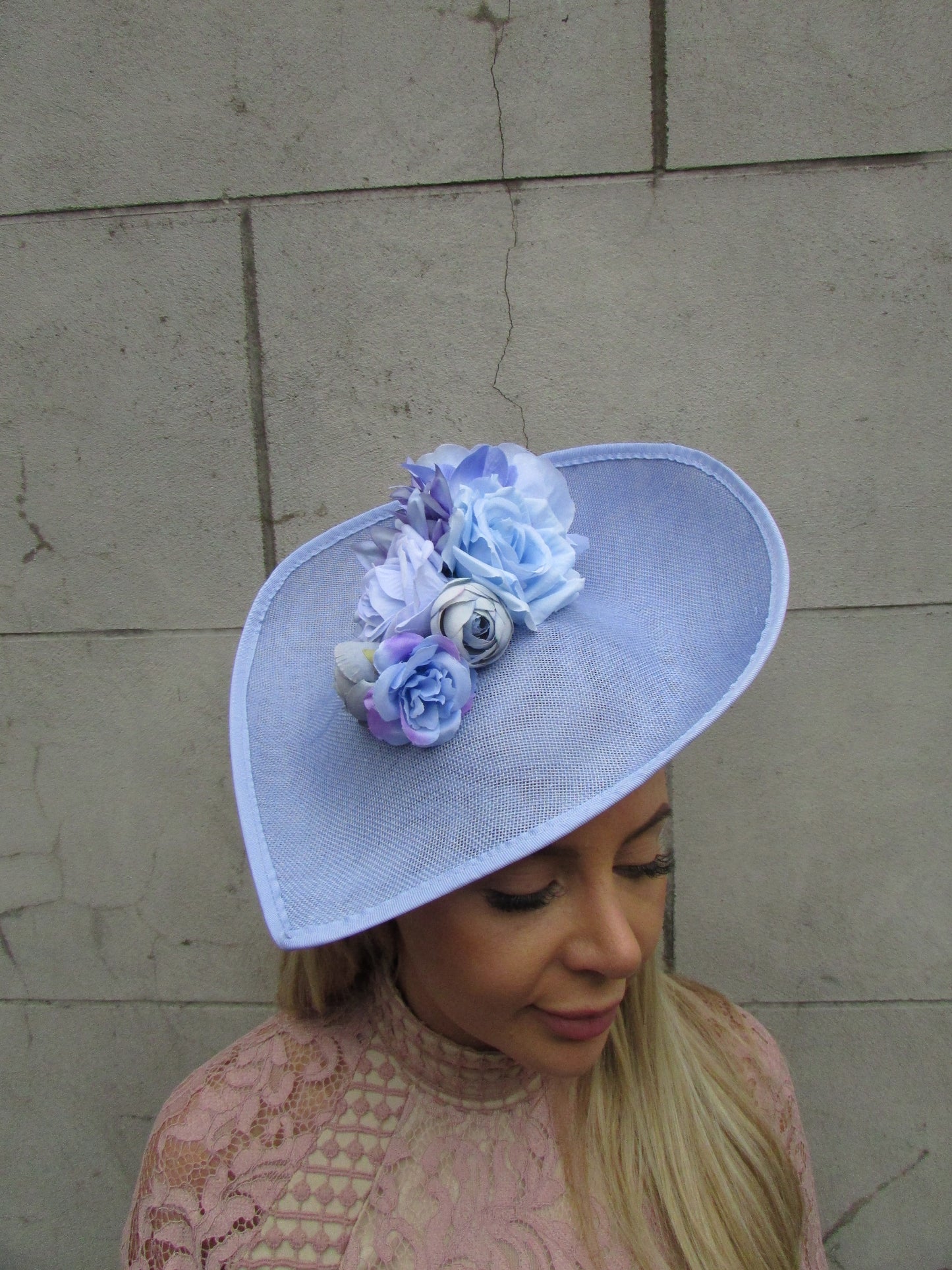 Large Cornflower Blue Teardrop Hatinator