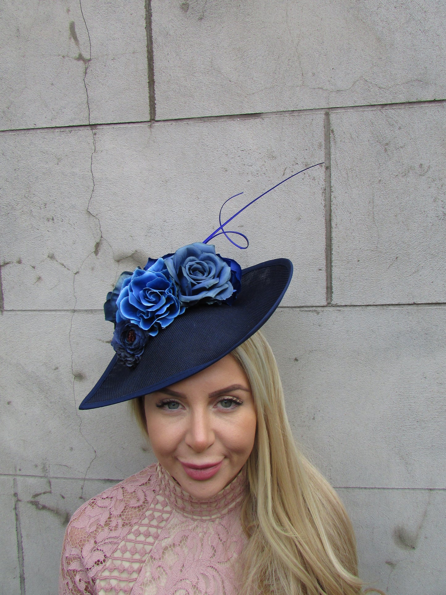 Navy & Royal Blue Statement Floral Hatinator