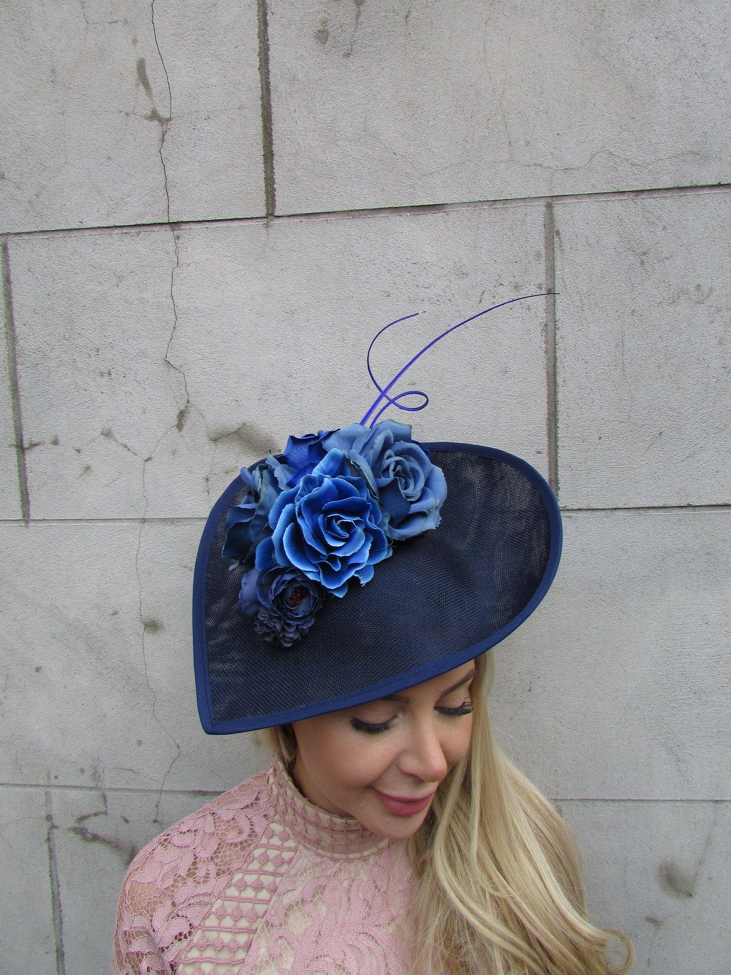 Navy & Royal Blue Statement Floral Hatinator