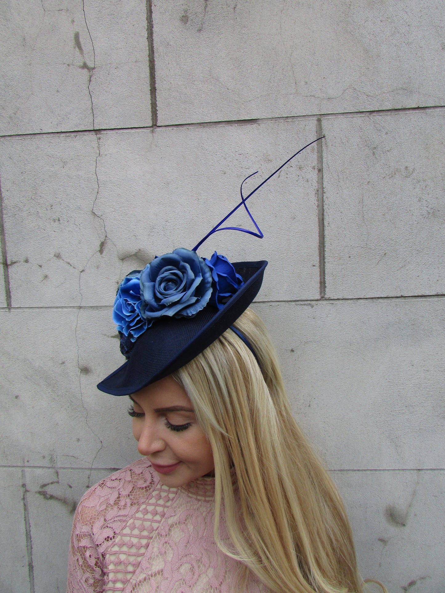 Navy & Royal Blue Statement Floral Hatinator
