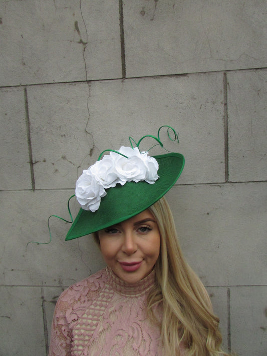 Large Emerald Green & White Hatinator