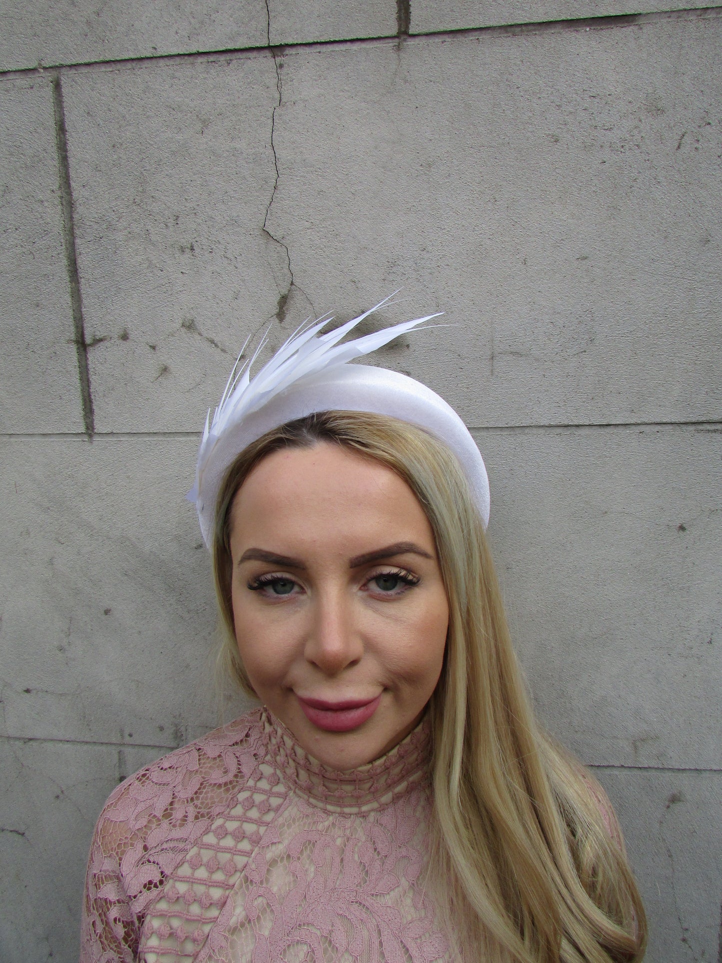 White Feather Fascinator Headband