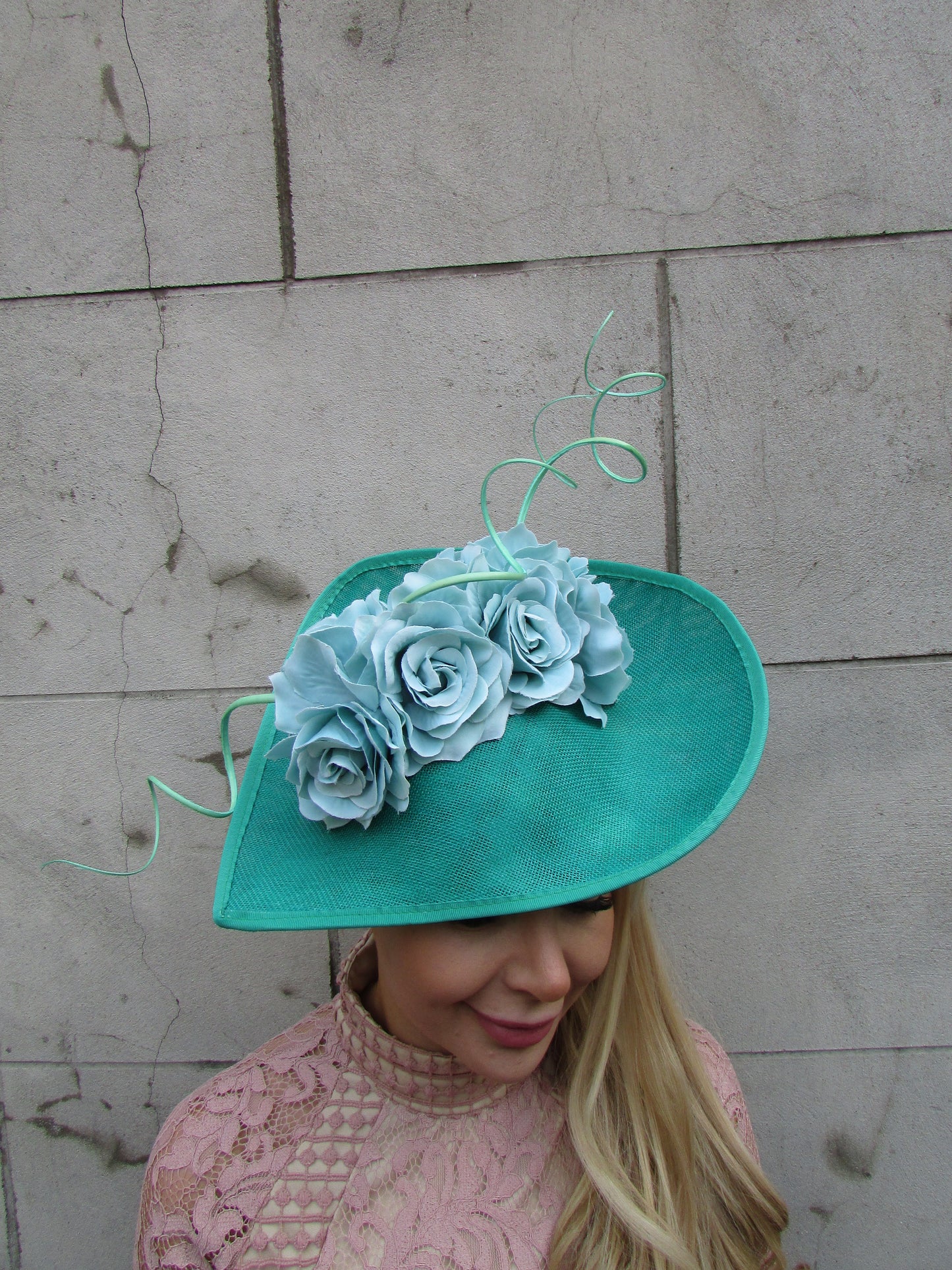 Jade Green & Aqua Flower Teardrop