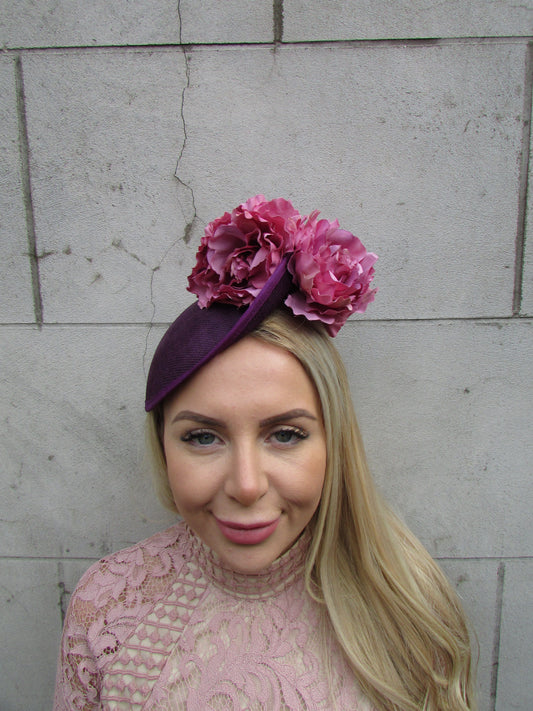 Plum Floral Disc Hatinator
