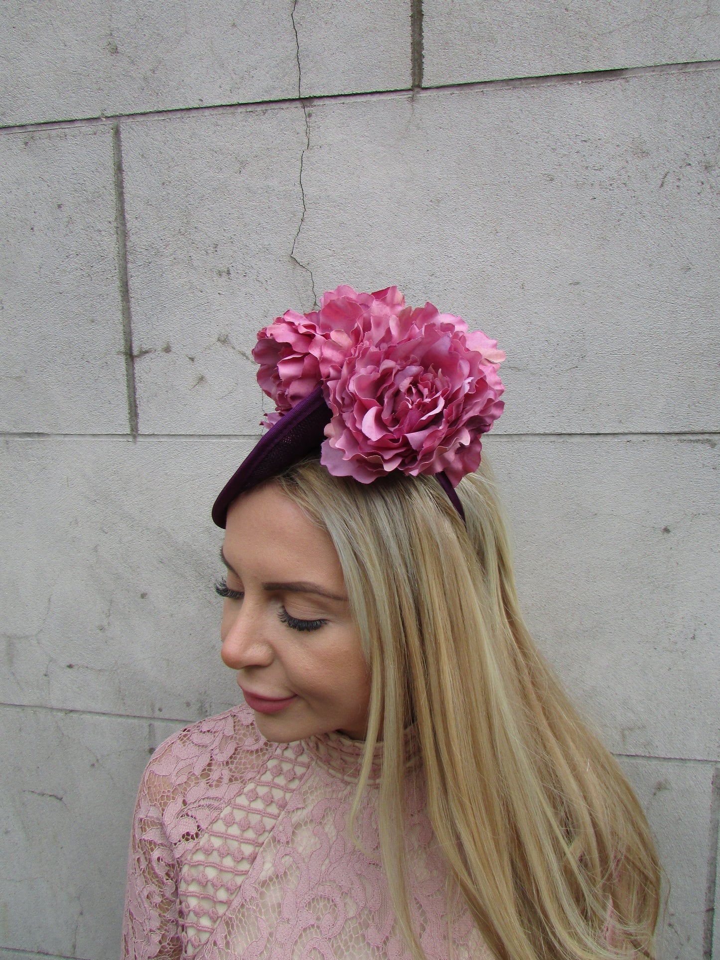 Plum Floral Disc Hatinator