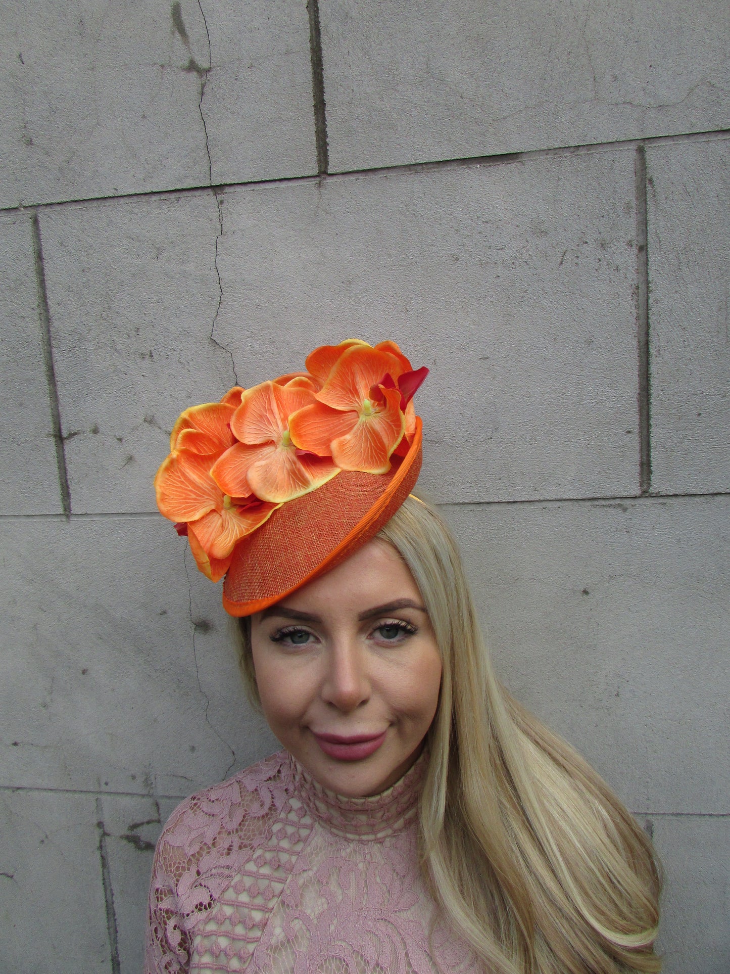 Burnt Orange Fascinator Hat