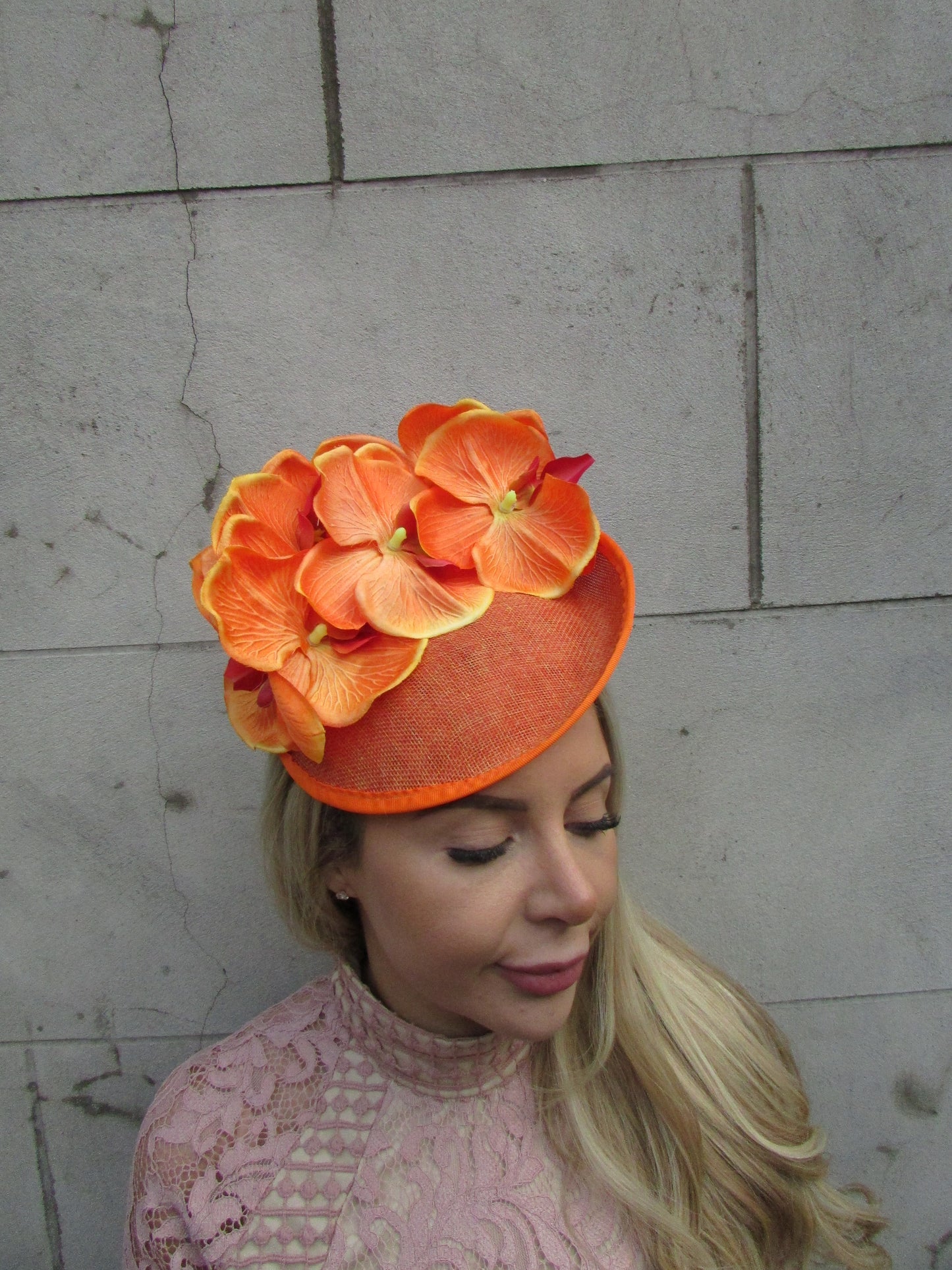 Burnt Orange Fascinator Hat