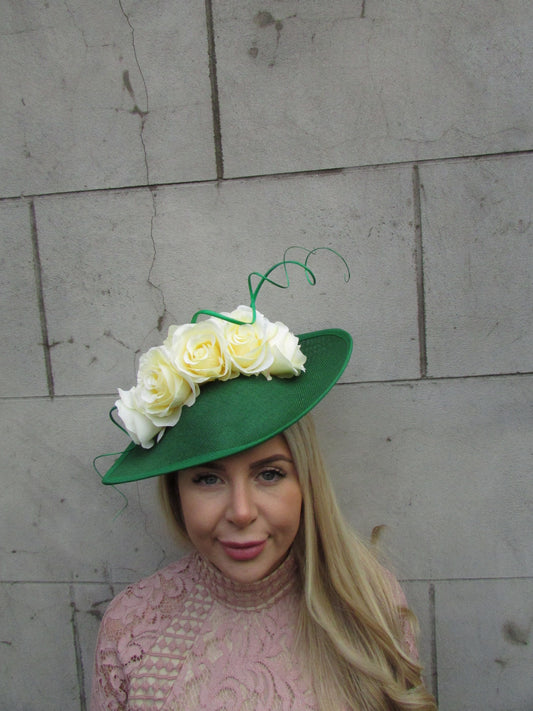 Emerald & Lemon Flower Teardrop Hat