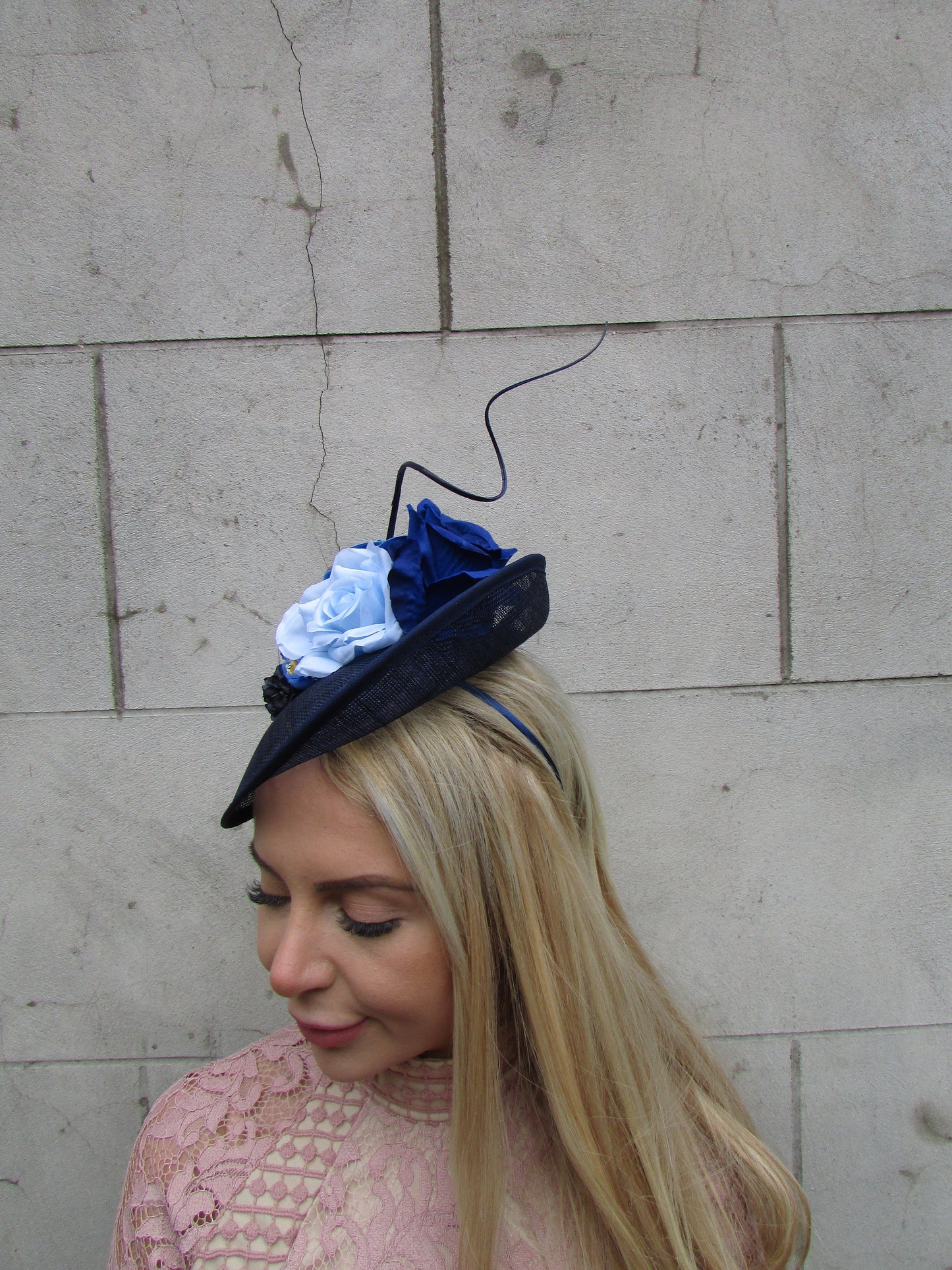 Navy & Blues Flower Fascinator Hat