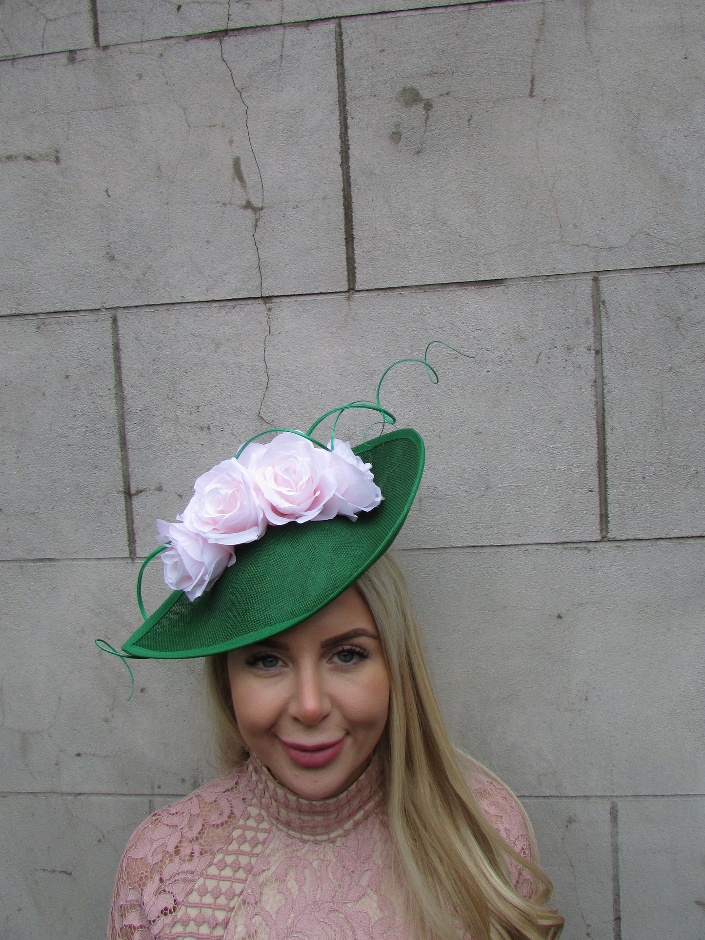 Green & Blush Pink Floral Hatinator