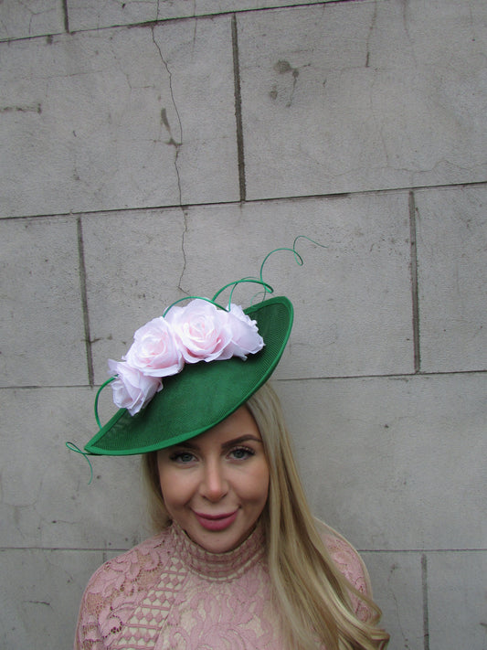 Green & Blush Pink Floral Hatinator