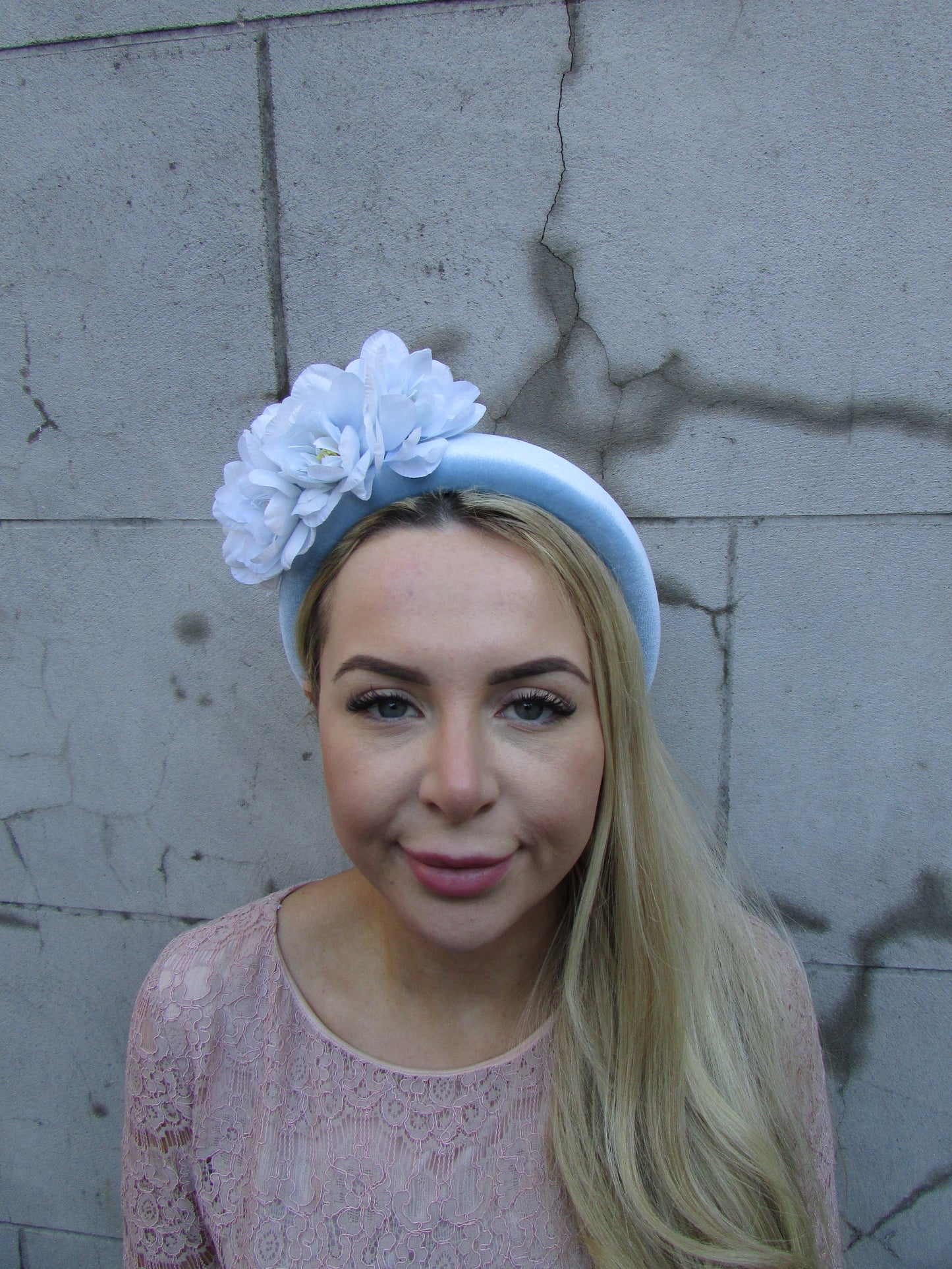 Pale Blue Rose Flower Headpiece