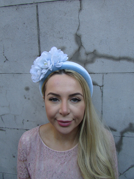 Pale Blue Rose Flower Headpiece