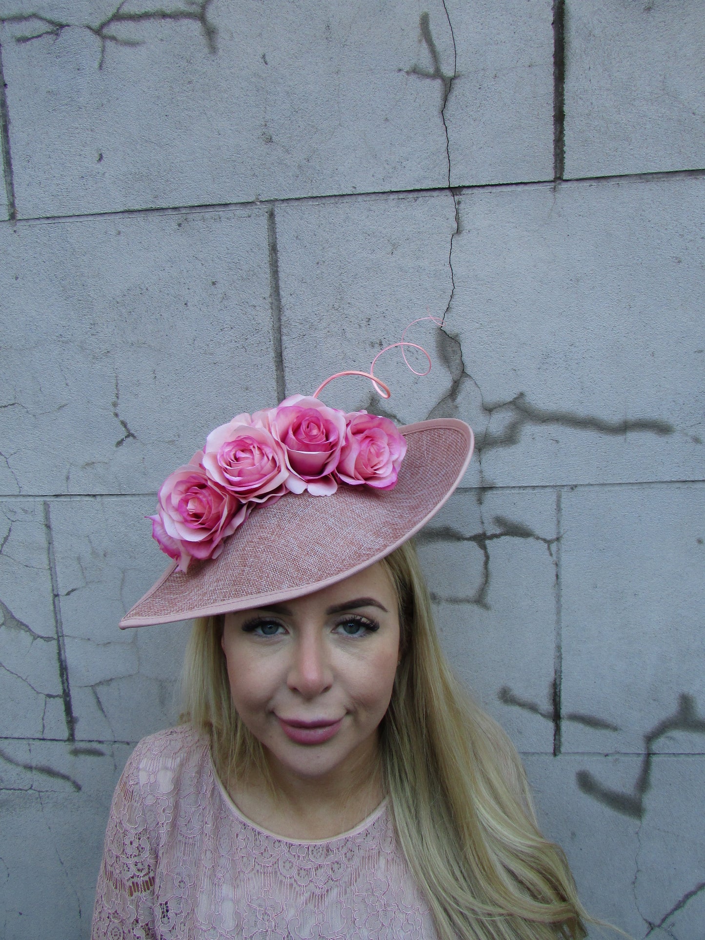 Nude Pink Flower Teardrop