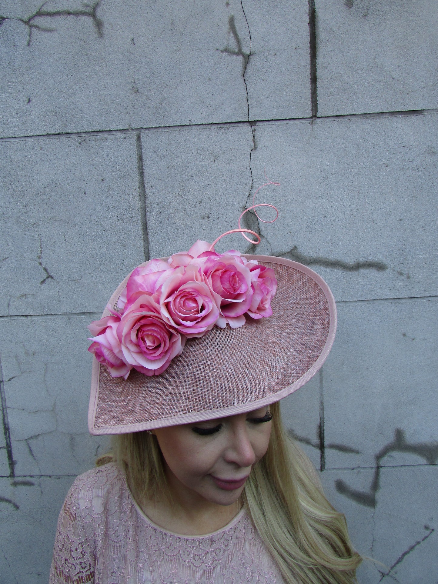 Nude Pink Flower Teardrop