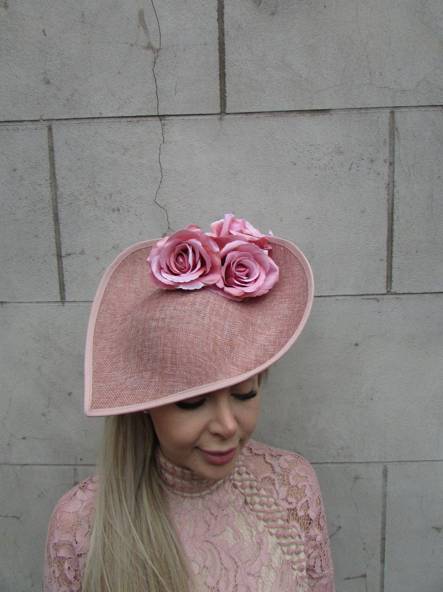 Large Nude Dusky Pink Teardrop