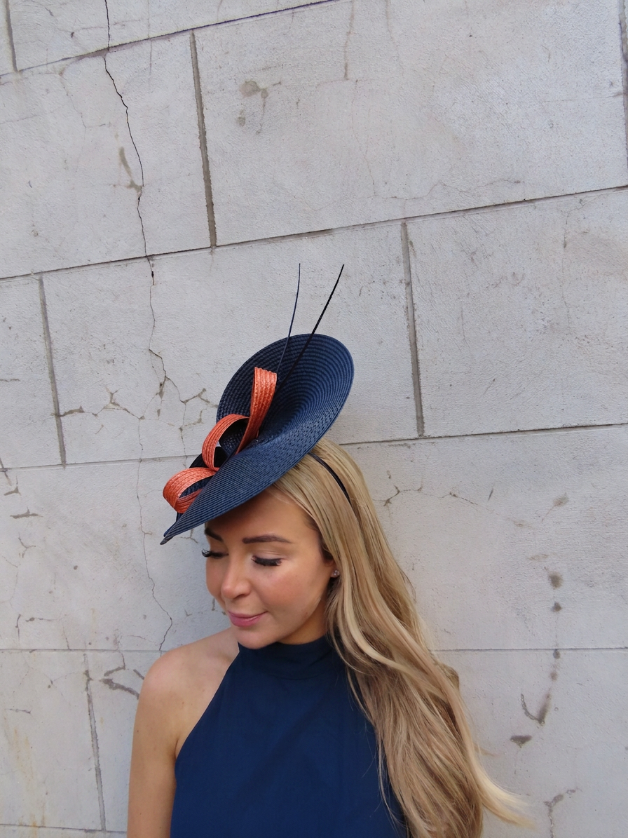 Navy Blue & Rust Orange Hatinator