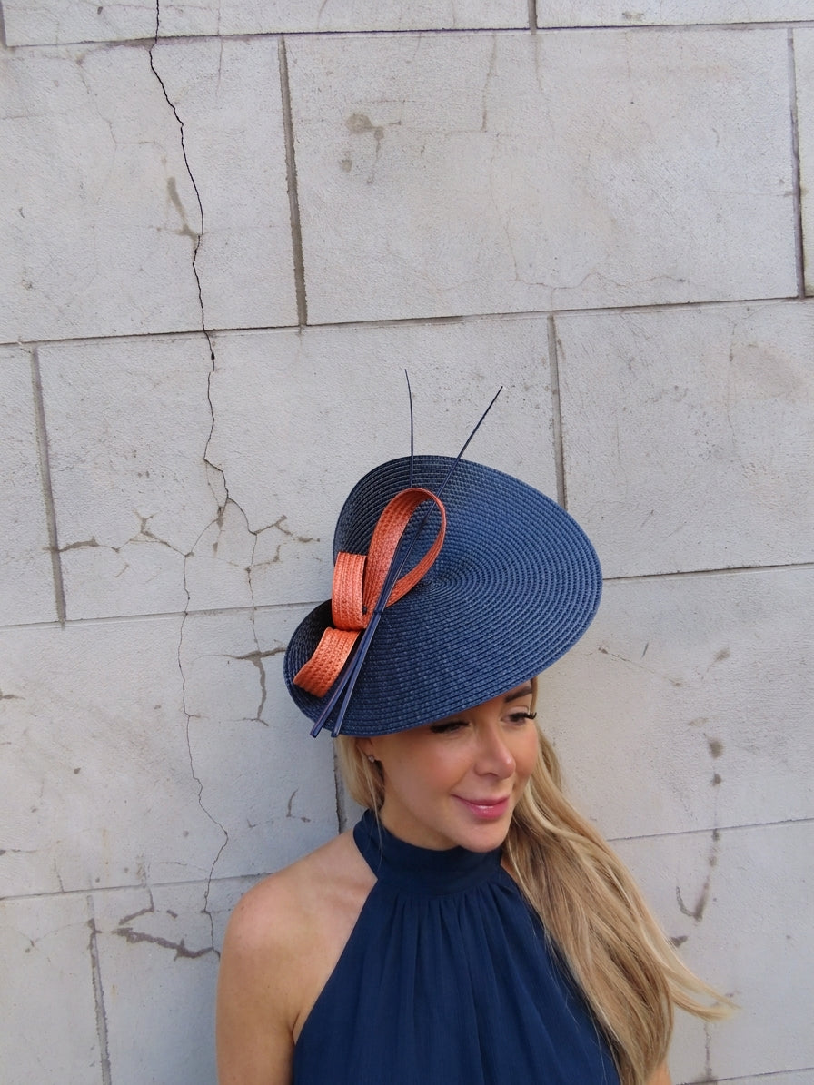 Navy Blue & Rust Orange Hatinator