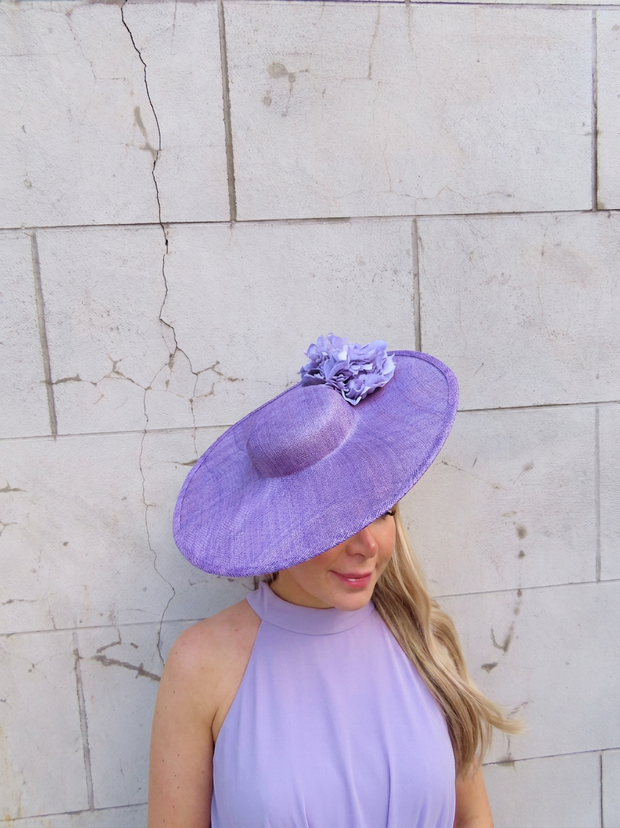 Lavender Boater Hat