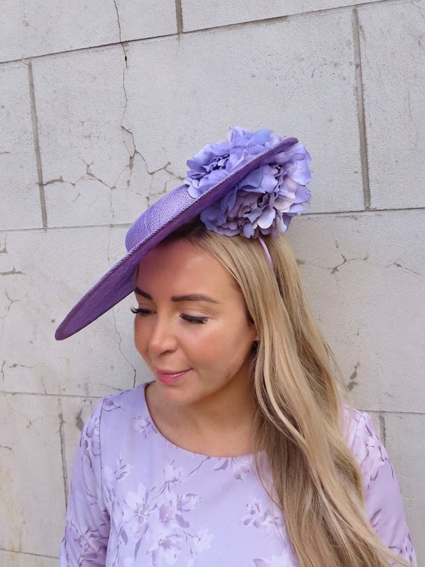 Lavender Boater Hat