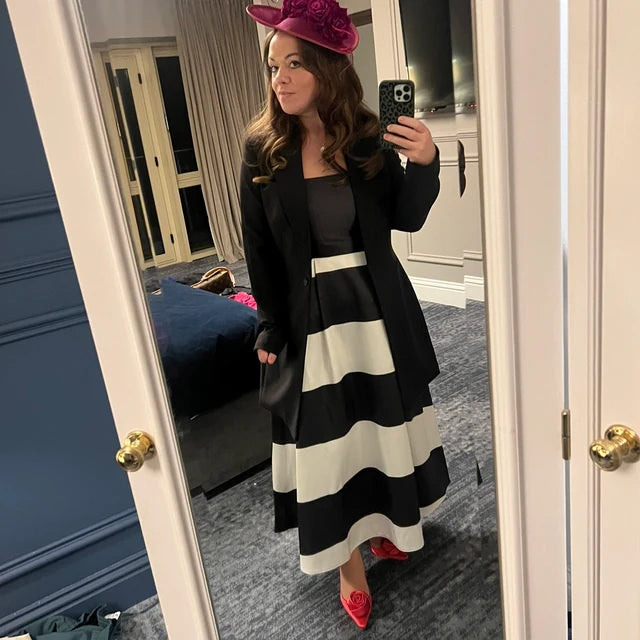 Large Magenta Rose Flower Fascinator Hat Teardrop