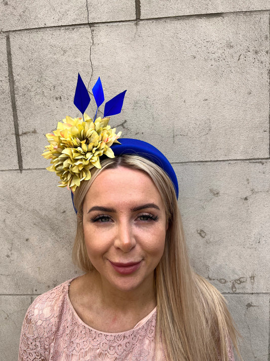 Royal Blue & Lime Fascinator