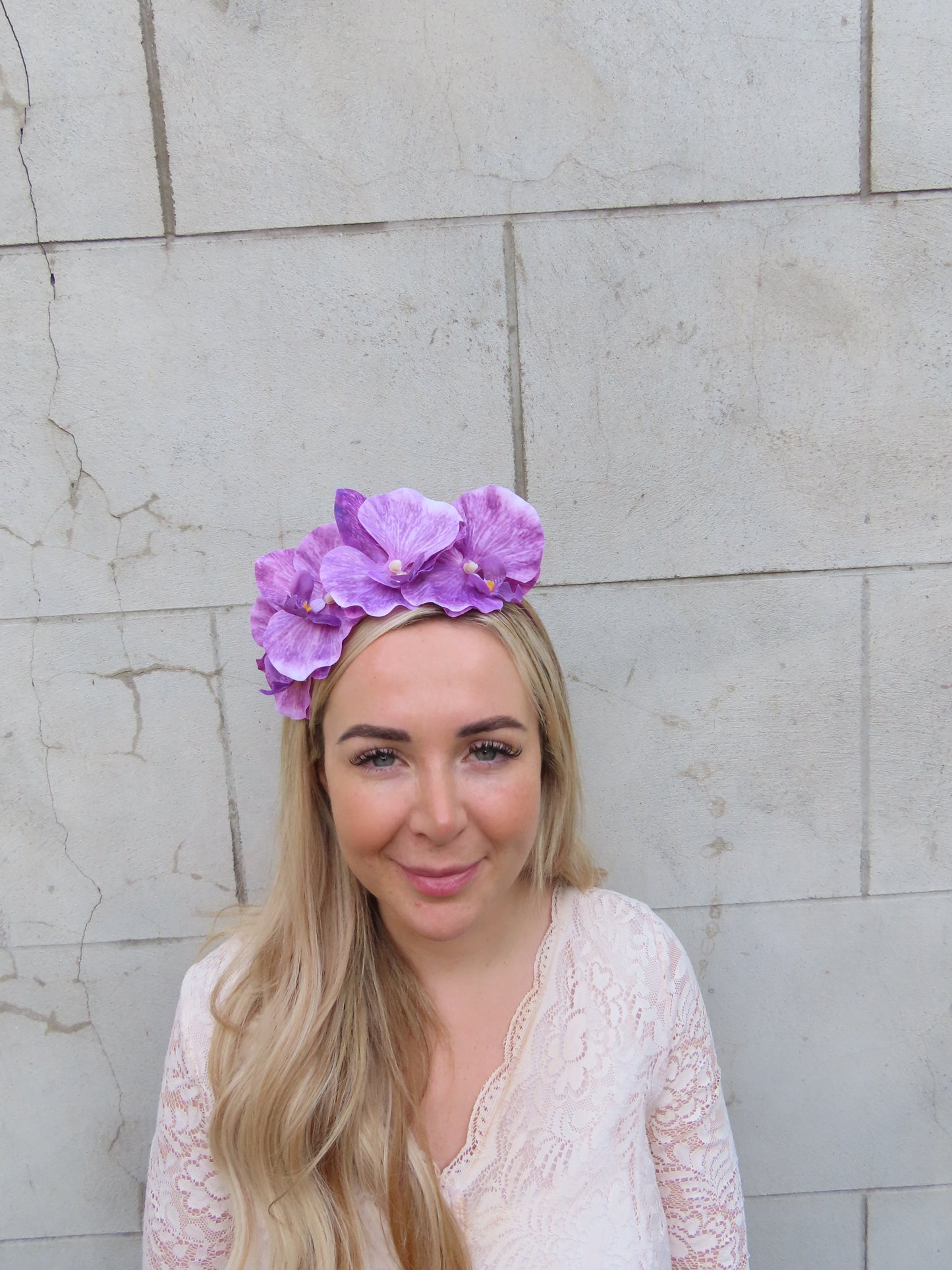 Purple Orchid Flower Fascinator
