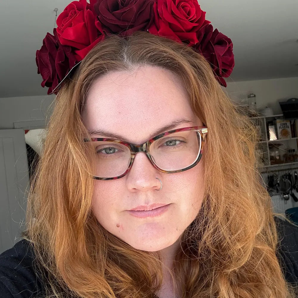 Burgundy & Red Rose Flower Headband