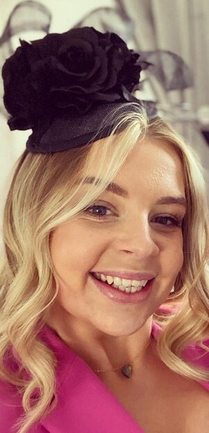 Black Floral Fascinator Hat
