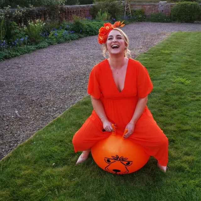Orange Rose Sinamay Fascinator Hat