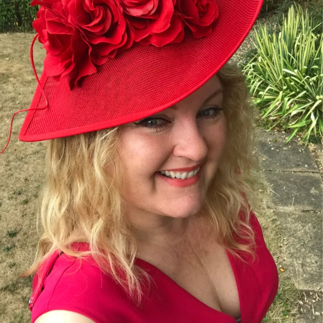 Large Red Rose Flower Teardrop